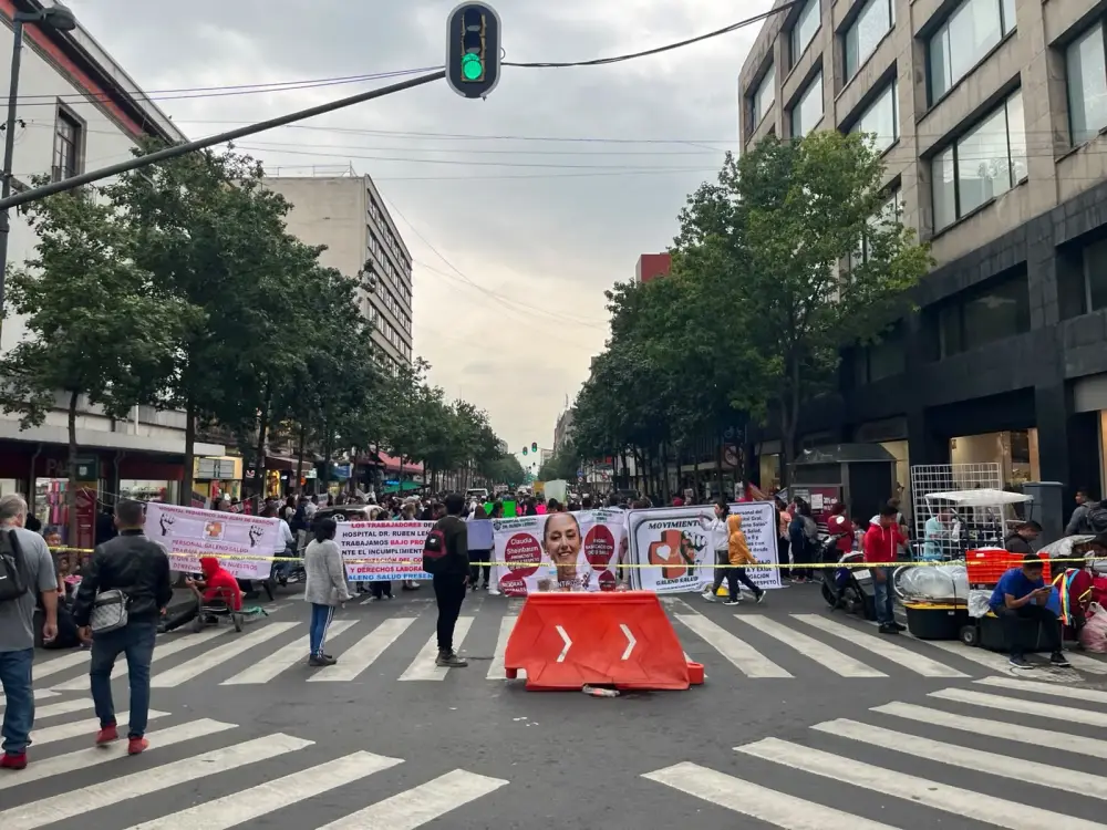 Movilización en el centro histórico